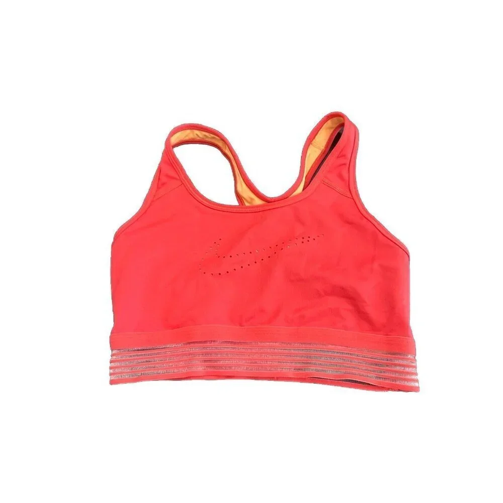 Womens Nike Dri Fit Sports Bra Size Small Pink Orange